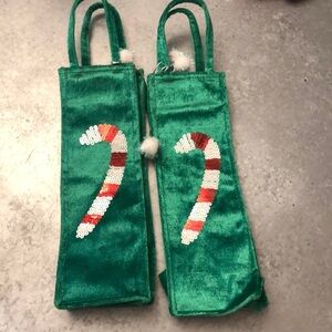 Two velvet wine/alcohol gift bags
